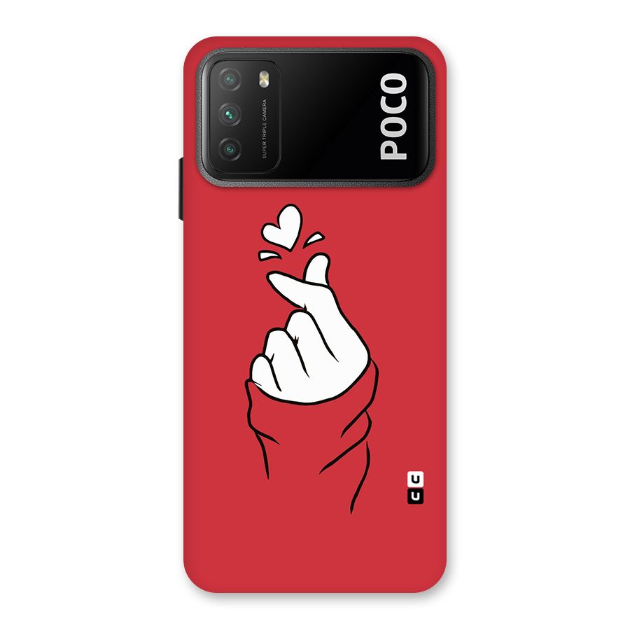 Korean Love Sign Back Case for Poco M3