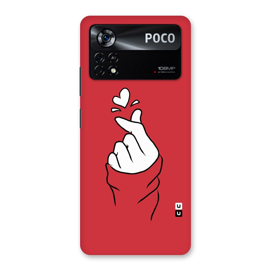Korean Love Sign Back Case for Poco X4 Pro 5G