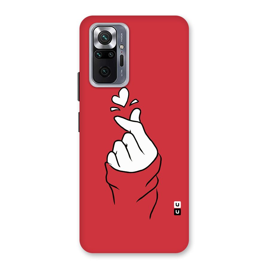 Korean Love Sign Back Case for Redmi Note 10 Pro