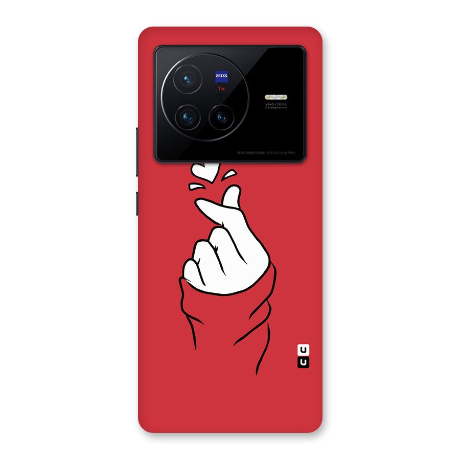 Korean Love Sign Back Case for Vivo X80