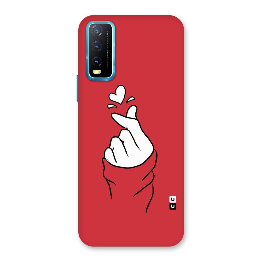 Korean Love Sign Back Case for Vivo Y20A