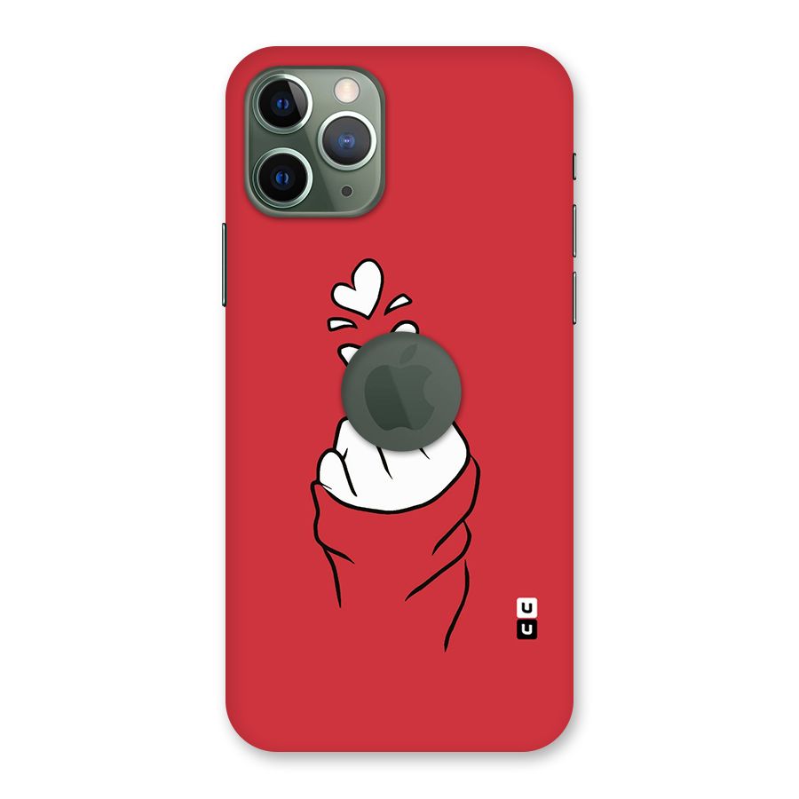 Korean Love Sign Back Case for iPhone 11 Pro Logo  Cut