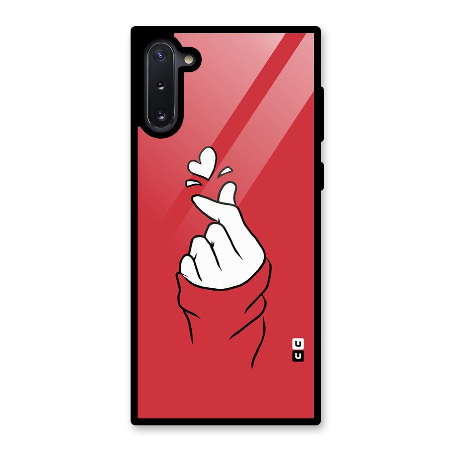 Korean Love Sign Glass Back Case for Galaxy Note 10