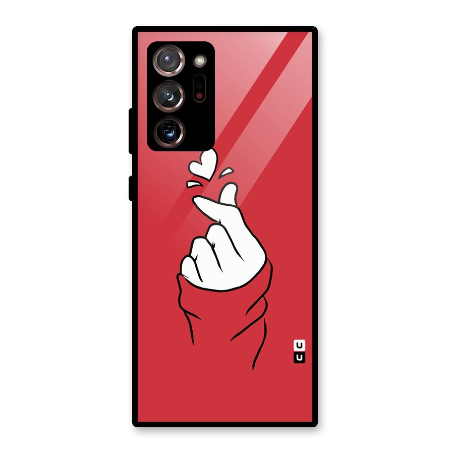Korean Love Sign Glass Back Case for Galaxy Note 20 Ultra
