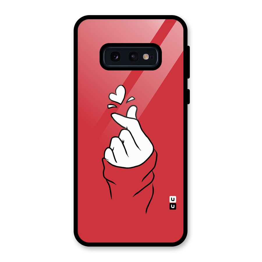 Korean Love Sign Glass Back Case for Galaxy S10e