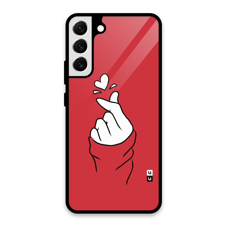 Korean Love Sign Glass Back Case for Galaxy S22 Plus 5G