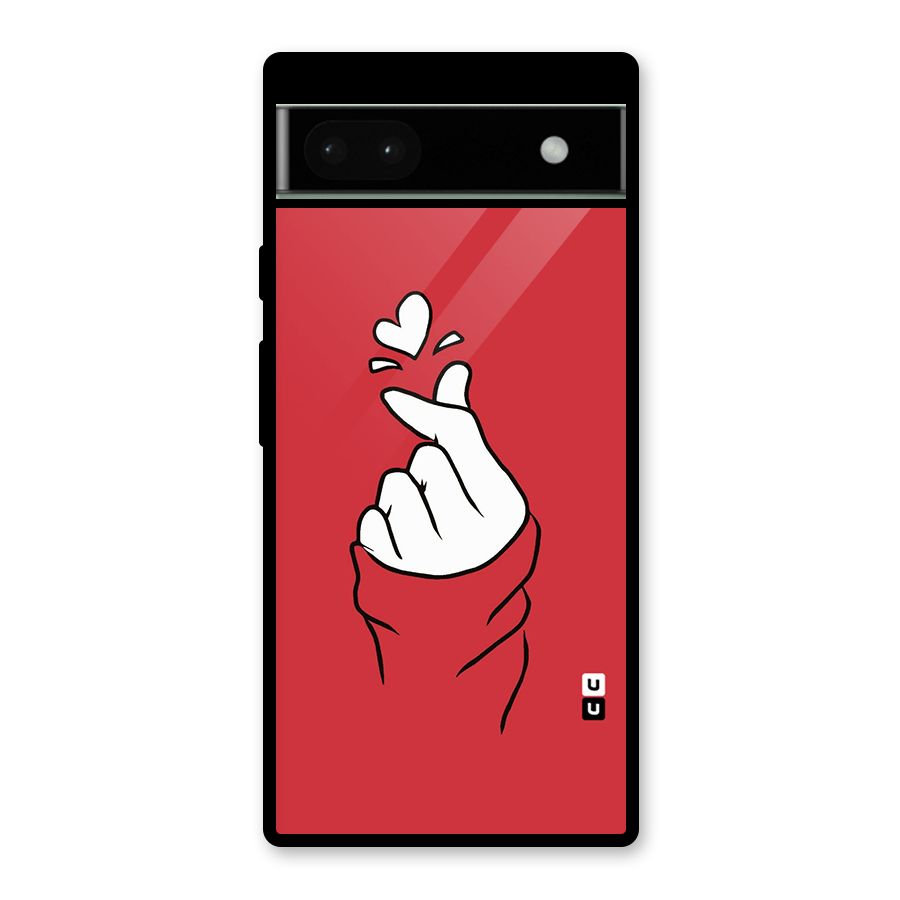 Korean Love Sign Glass Back Case for Google Pixel 6a