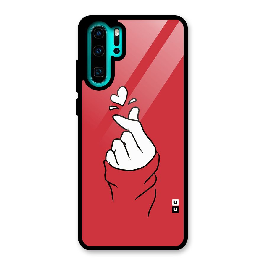 Korean Love Sign Glass Back Case for Huawei P30 Pro