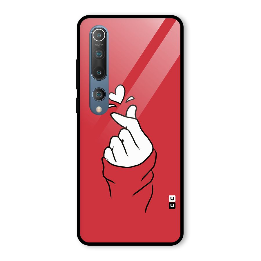 Korean Love Sign Glass Back Case for Mi 10