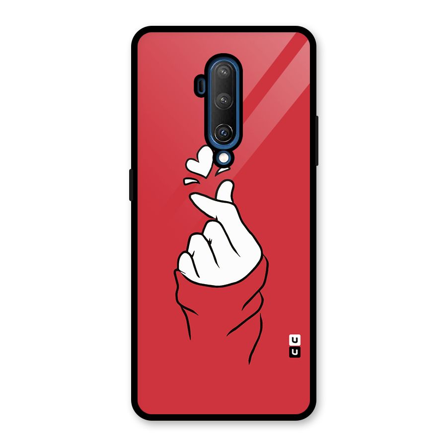 Korean Love Sign Glass Back Case for OnePlus 7T Pro