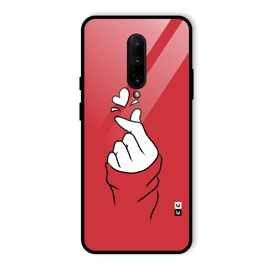 Korean Love Sign Glass Back Case for OnePlus 7 Pro