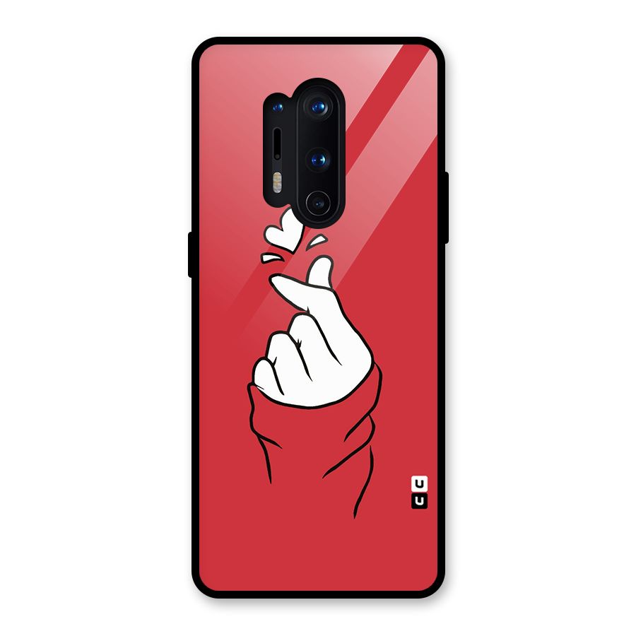 Korean Love Sign Glass Back Case for OnePlus 8 Pro