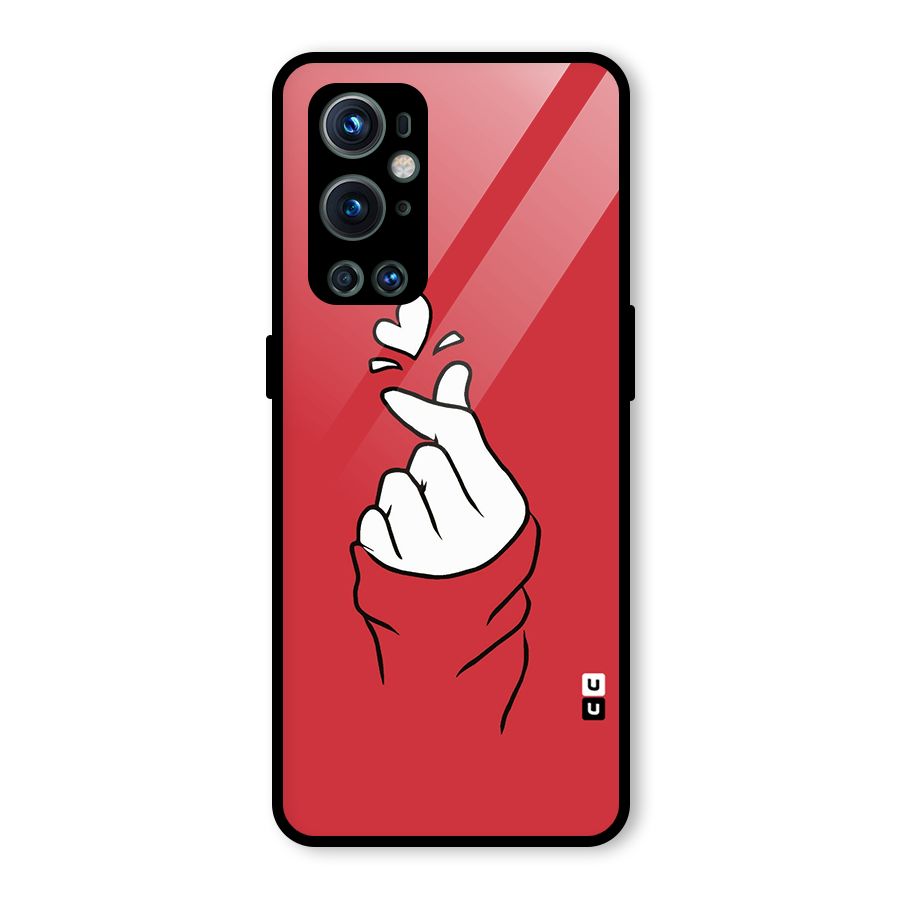 Korean Love Sign Glass Back Case for OnePlus 9 Pro