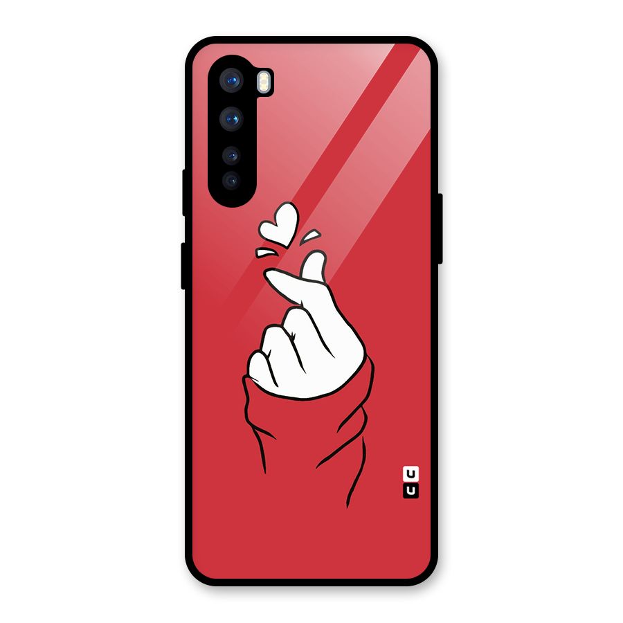 Korean Love Sign Glass Back Case for OnePlus Nord