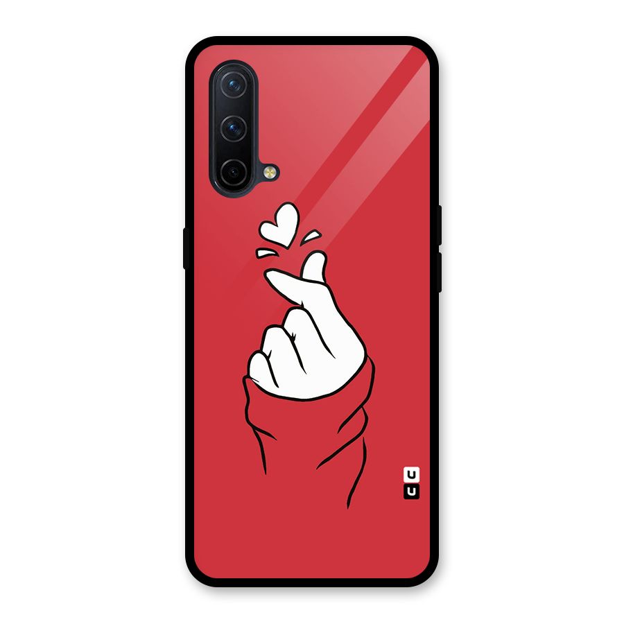 Korean Love Sign Glass Back Case for OnePlus Nord CE 5G