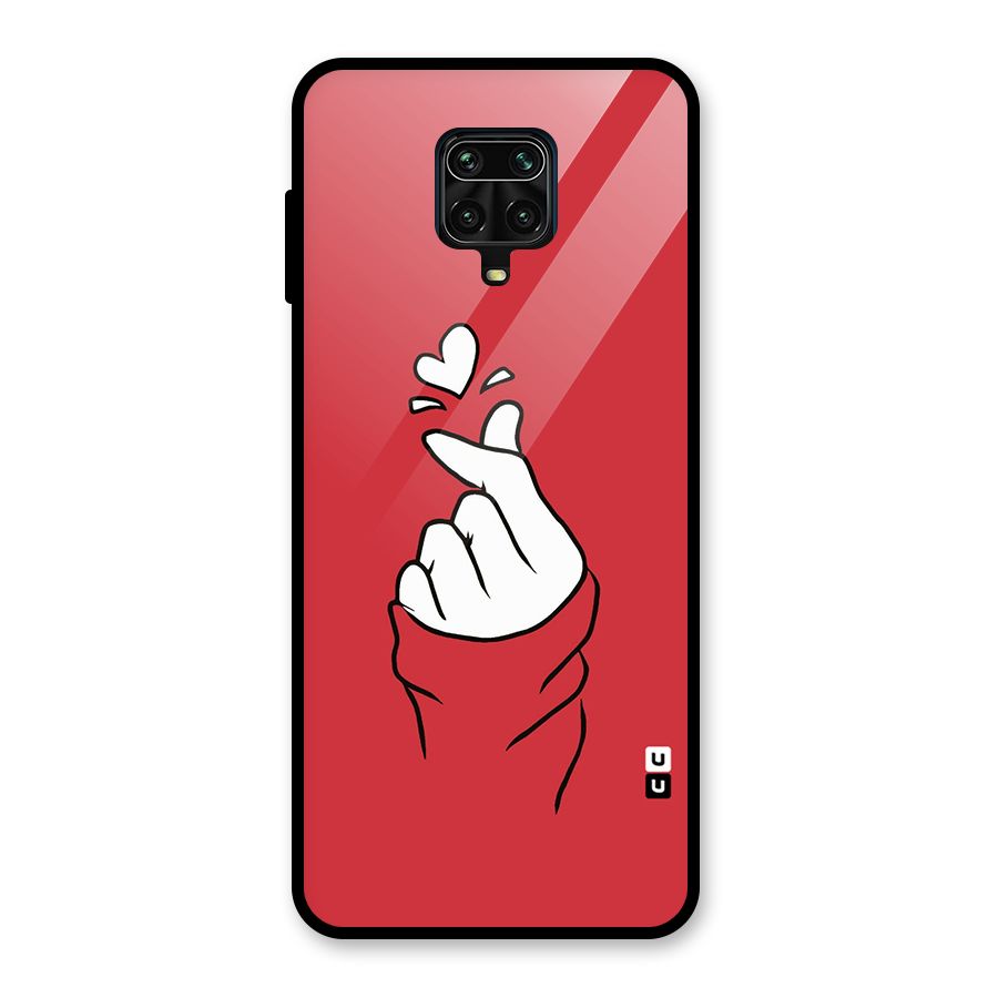 Korean Love Sign Glass Back Case for Poco M2 Pro