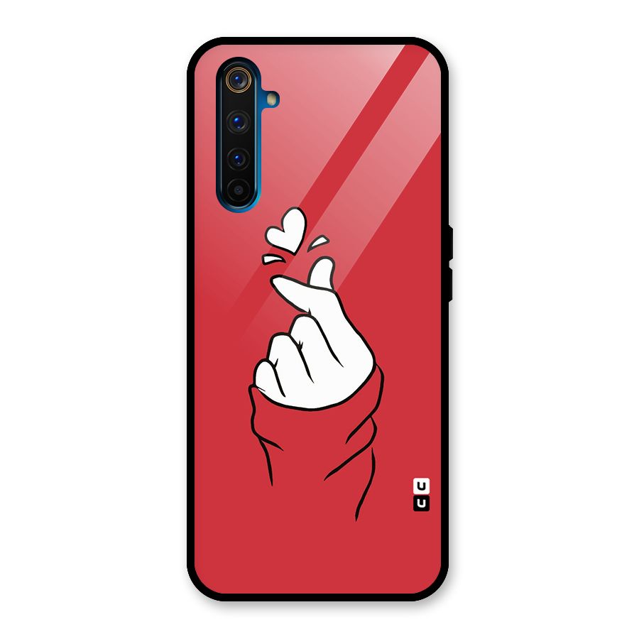 Korean Love Sign Glass Back Case for Realme 6 Pro