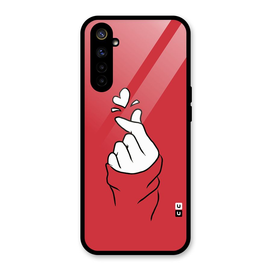 Korean Love Sign Glass Back Case for Realme 6i
