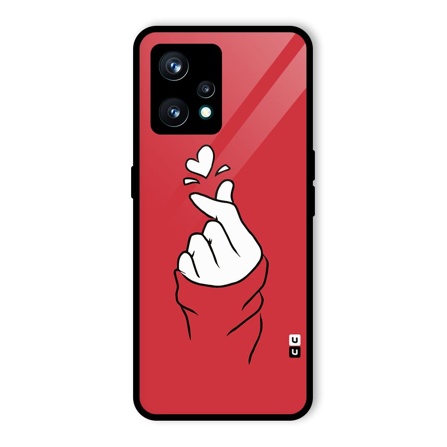 Korean Love Sign Glass Back Case for Realme 9 Pro Plus 5G