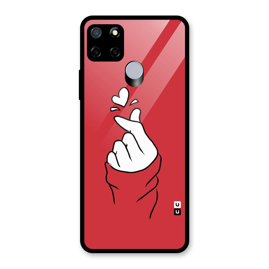 Korean Love Sign Glass Back Case for Realme C12