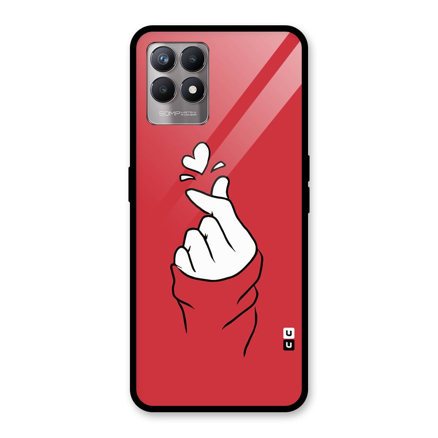 Korean Love Sign Glass Back Case for Realme Narzo 50