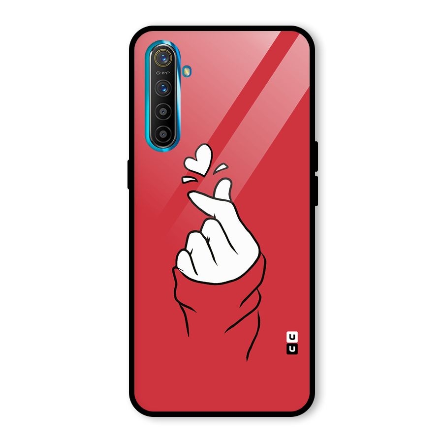 Korean Love Sign Glass Back Case for Realme X2