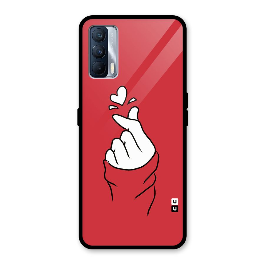 Korean Love Sign Glass Back Case for Realme X7