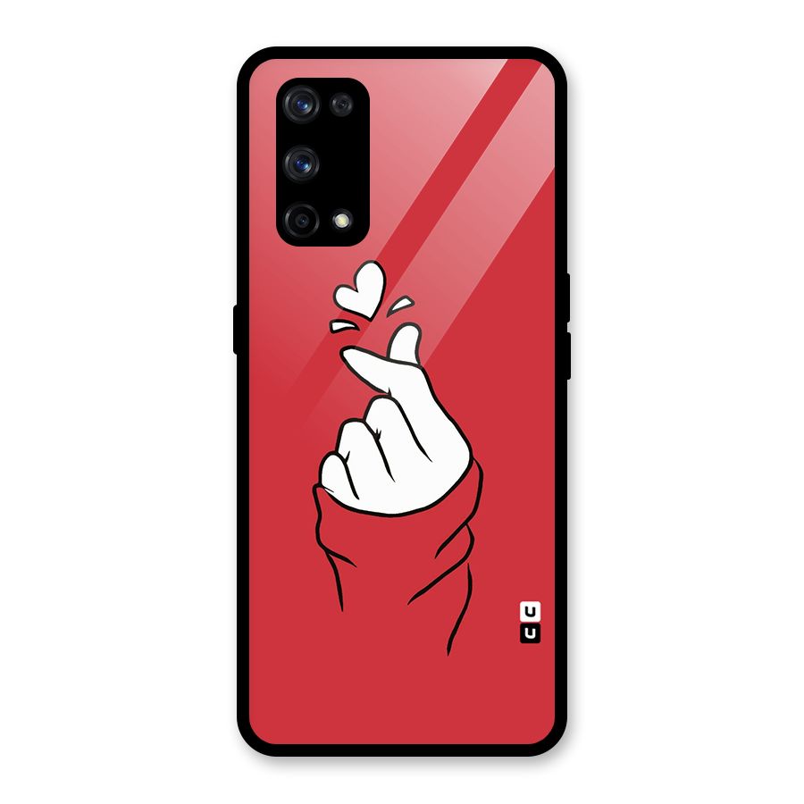 Korean Love Sign Glass Back Case for Realme X7 Pro