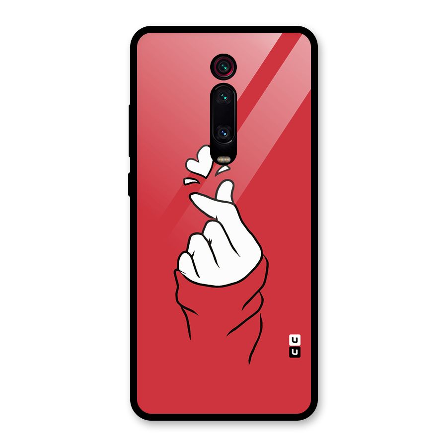 Korean Love Sign Glass Back Case for Redmi K20 Pro