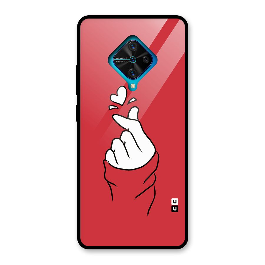 Korean Love Sign Glass Back Case for Vivo S1 Pro