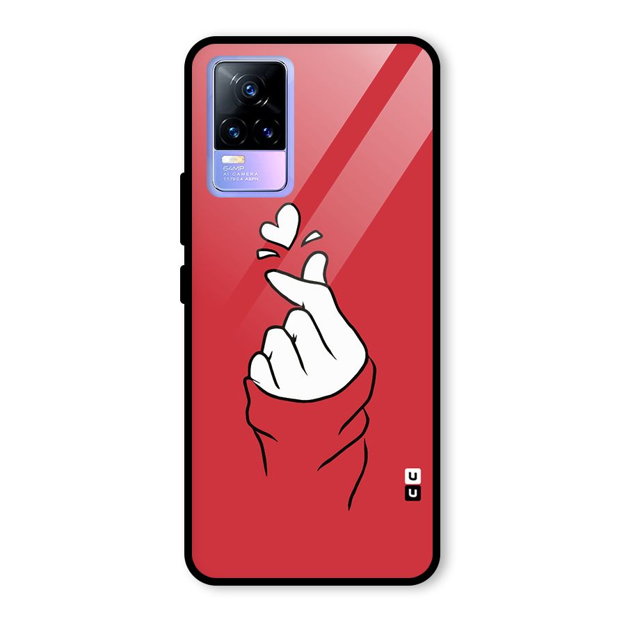 Korean Love Sign Glass Back Case for Vivo Y73