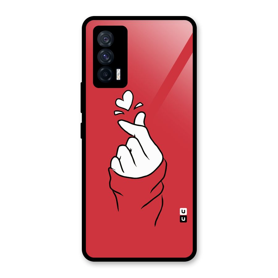 Korean Love Sign Glass Back Case for Vivo iQOO 7 5G