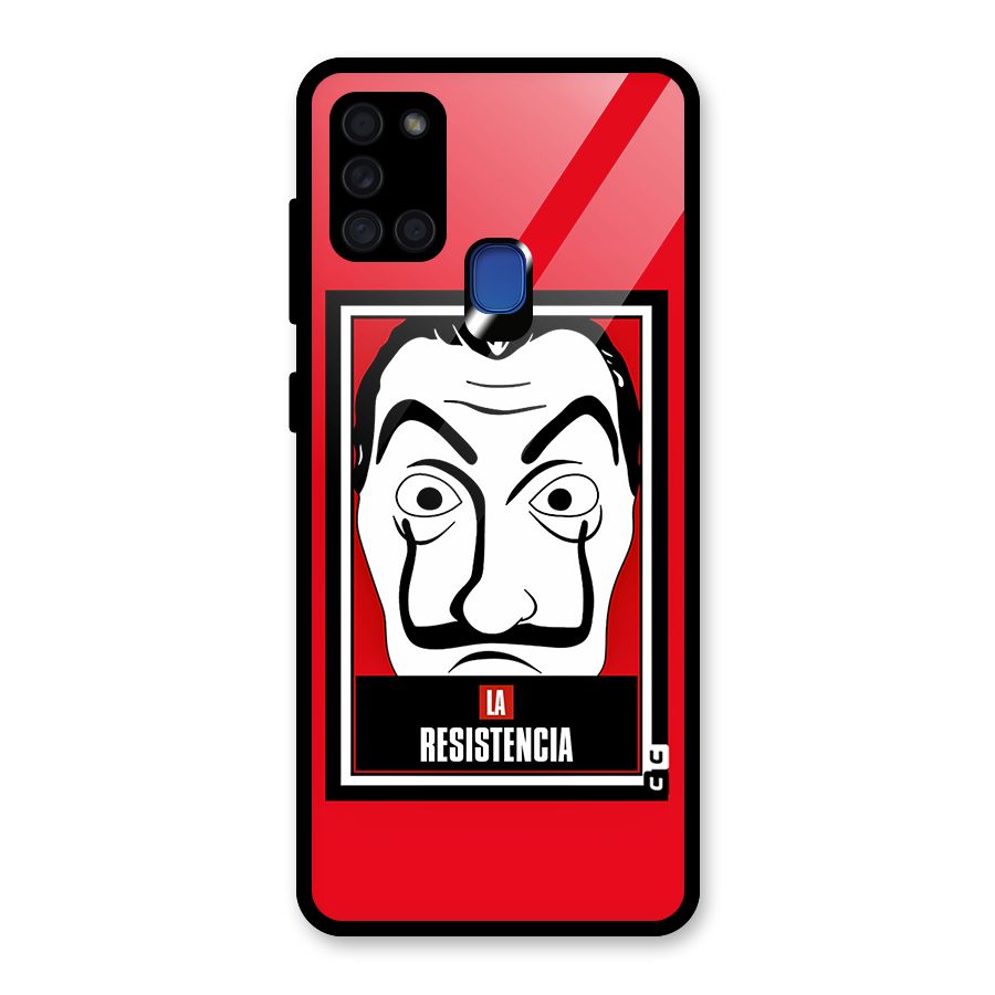 La Resistencia Minimalist Glass Back Case for Galaxy A21s