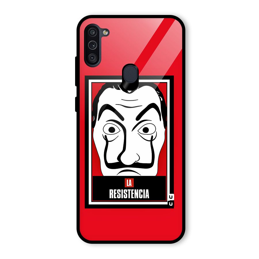 La Resistencia Minimalist Glass Back Case for Galaxy M11