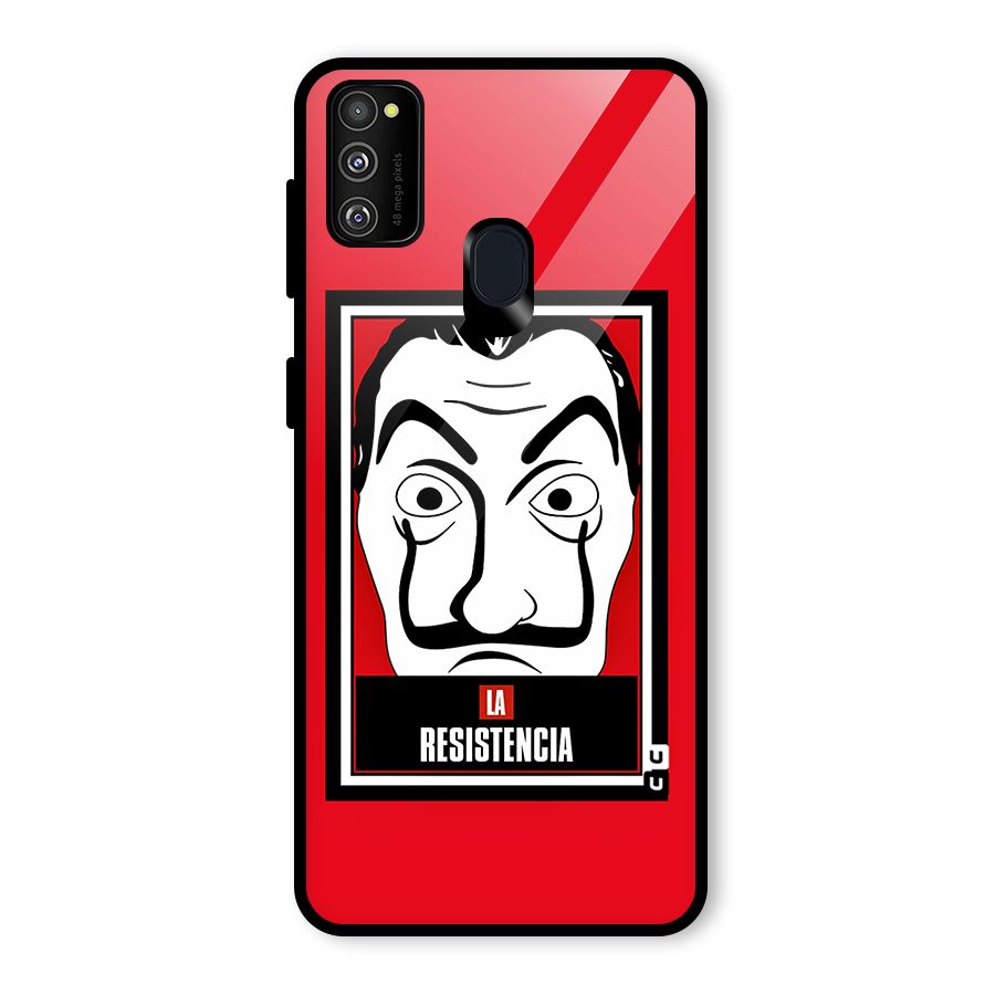 La Resistencia Minimalist Glass Back Case for Galaxy M30s
