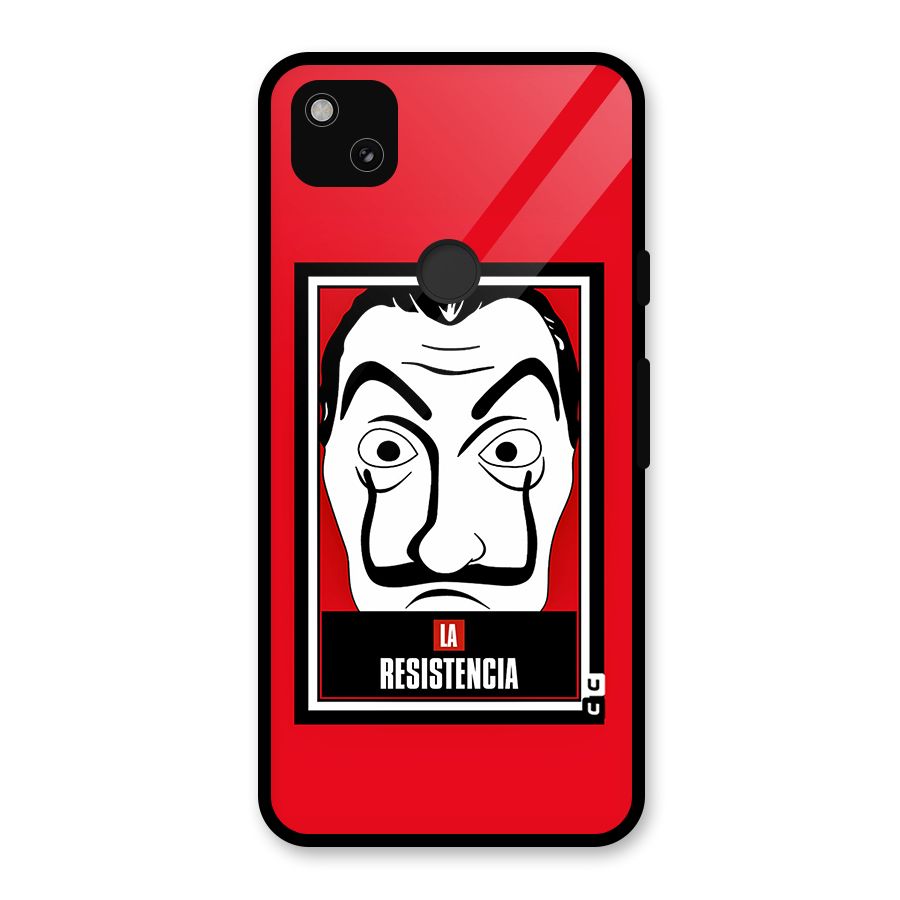 La Resistencia Minimalist Glass Back Case for Google Pixel 4a