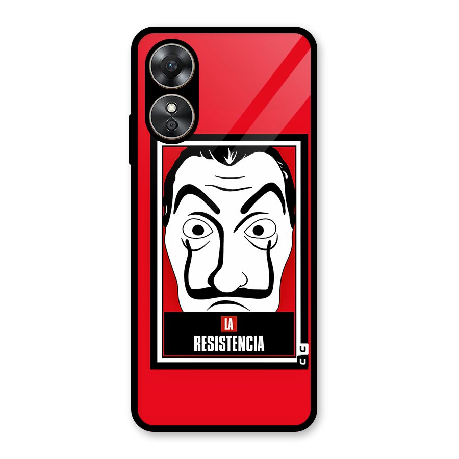 La Resistencia Minimalist Glass Back Case for Oppo A17