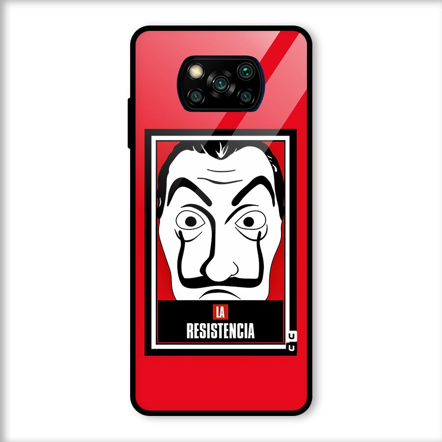 La Resistencia Minimalist Glass Back Case for Poco X3
