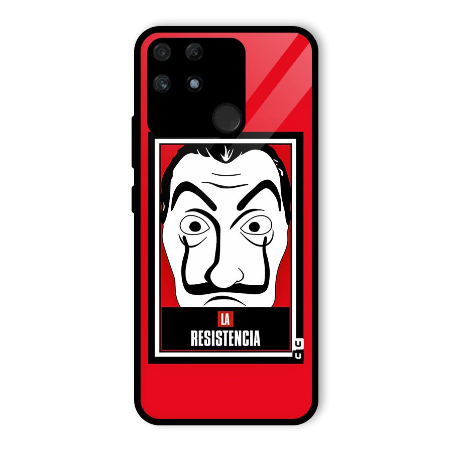 La Resistencia Minimalist Glass Back Case for Realme Narzo 50A