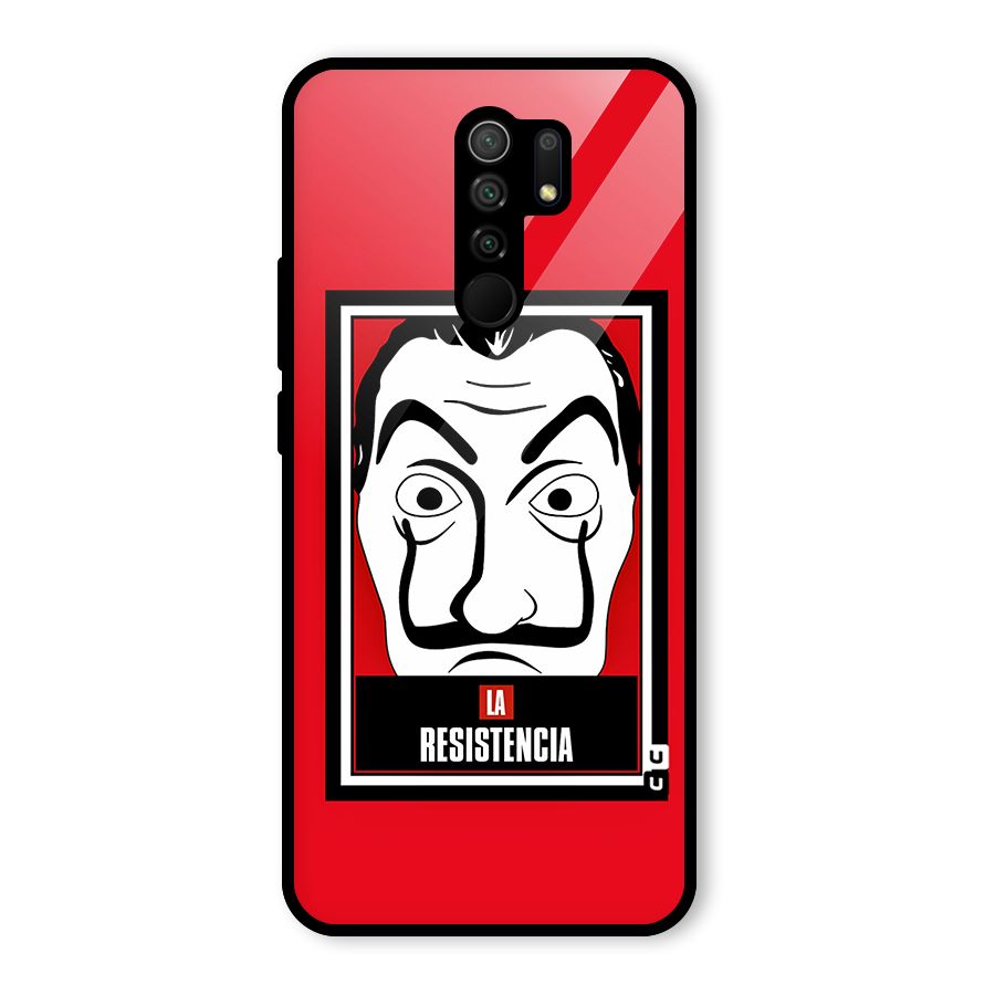 La Resistencia Minimalist Glass Back Case for Redmi 9 Prime