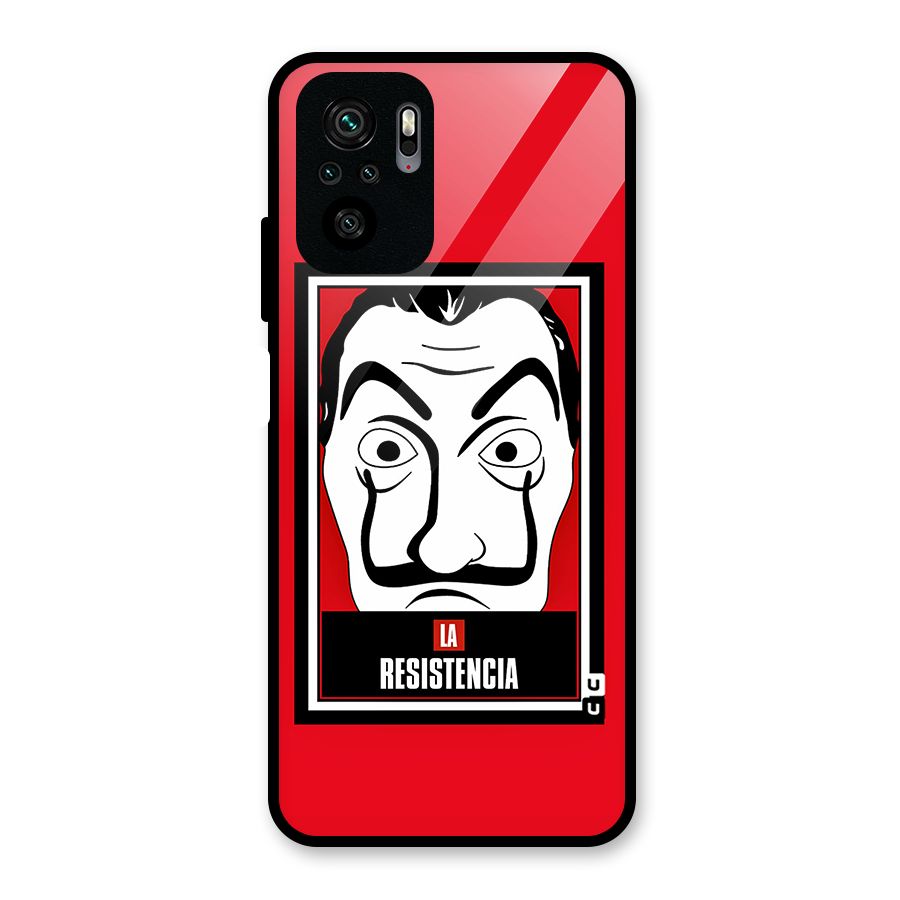 La Resistencia Minimalist Glass Back Case for Redmi Note 10S