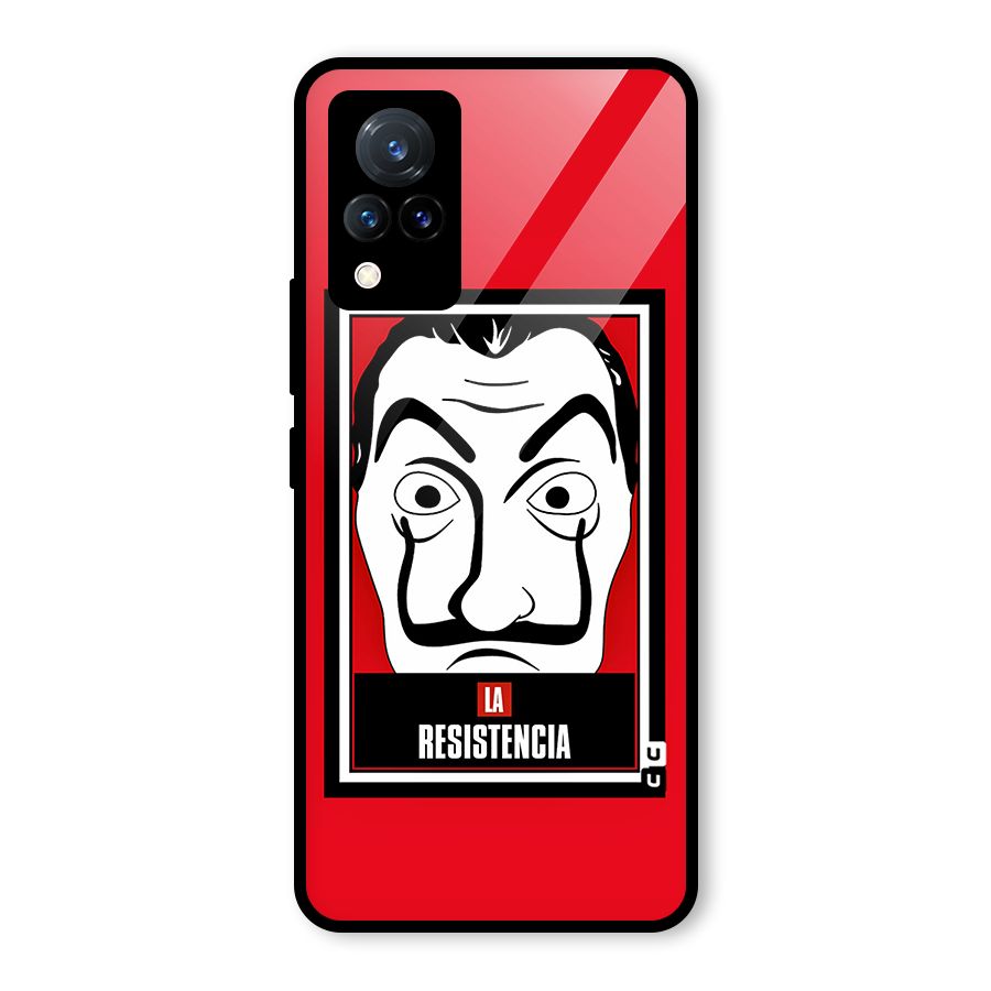 La Resistencia Minimalist Glass Back Case for Vivo V21 5G