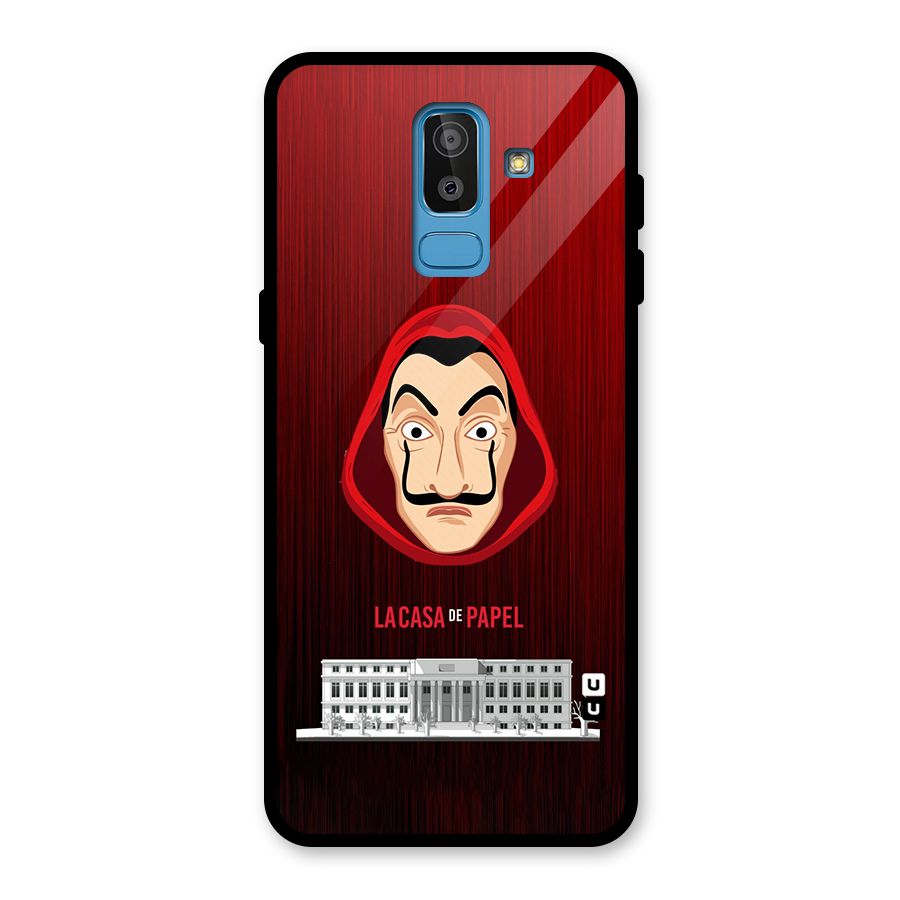 Lacasa Papel Minimalist Glass Back Case for Galaxy J8