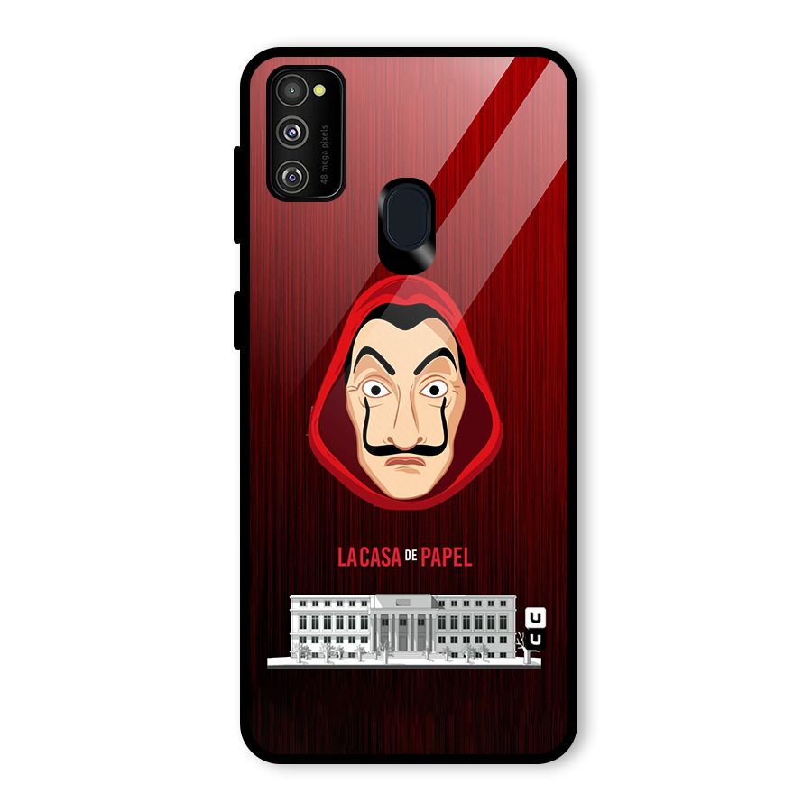 Lacasa Papel Minimalist Glass Back Case for Galaxy M30s