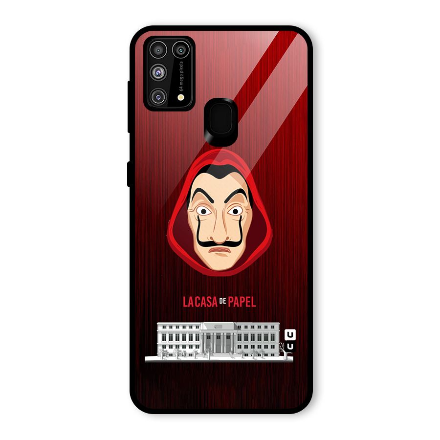 Lacasa Papel Minimalist Glass Back Case for Galaxy M31