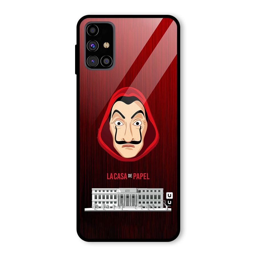 Lacasa Papel Minimalist Glass Back Case for Galaxy M31s
