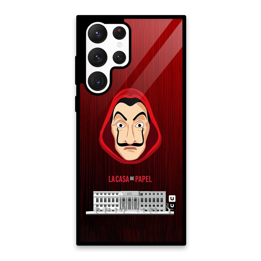 Lacasa Papel Minimalist Glass Back Case for Galaxy S22 Ultra 5G