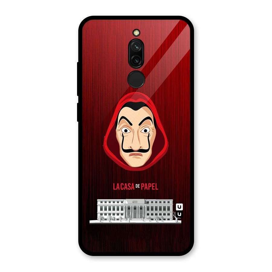 Lacasa Papel Minimalist Glass Back Case for Redmi 8