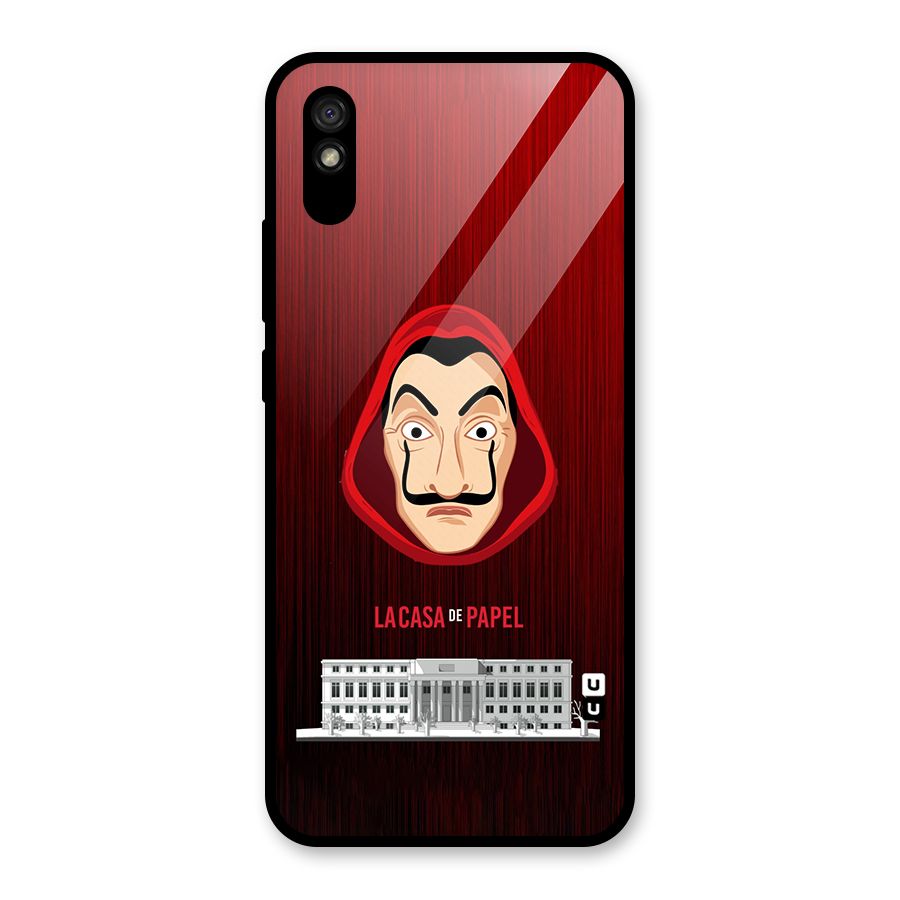 Lacasa Papel Minimalist Glass Back Case for Redmi 9A