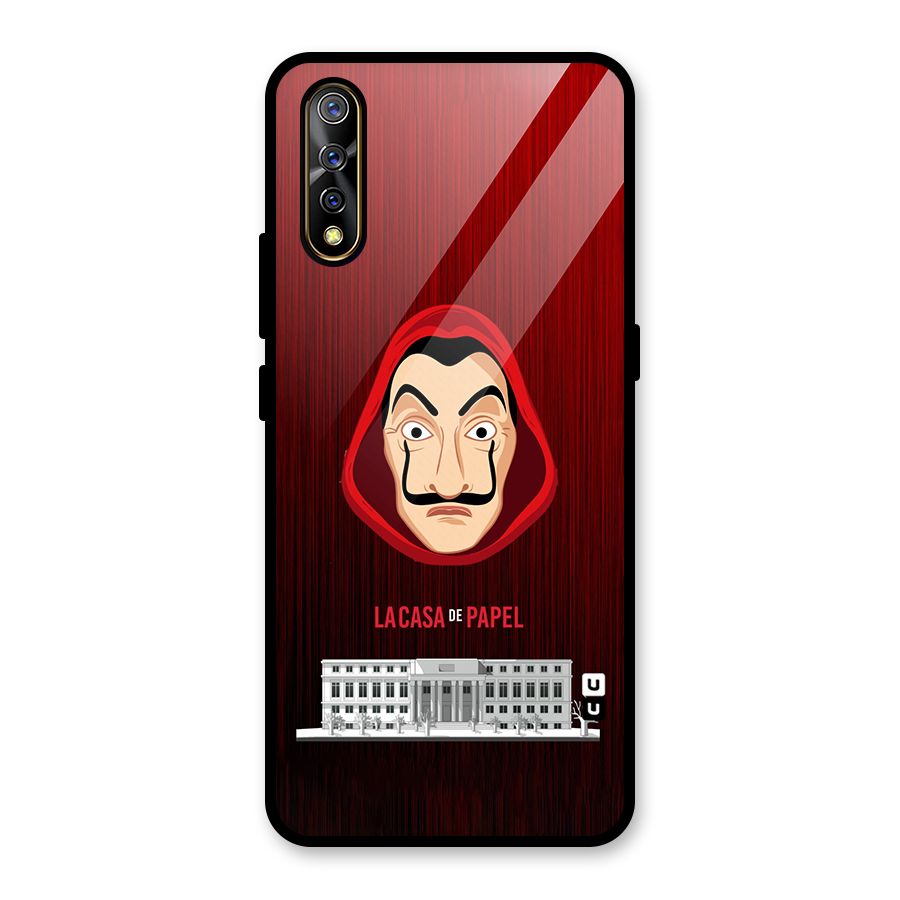 Lacasa Papel Minimalist Glass Back Case for Vivo S1